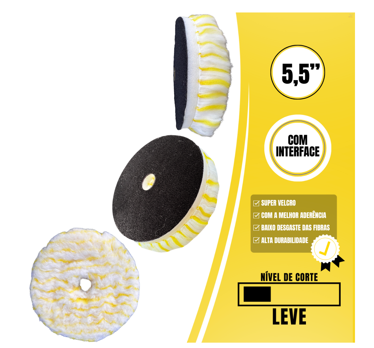 Boina Pirulito Lã SV com Interface – 5,5″ Corte Leve – LINCOLN