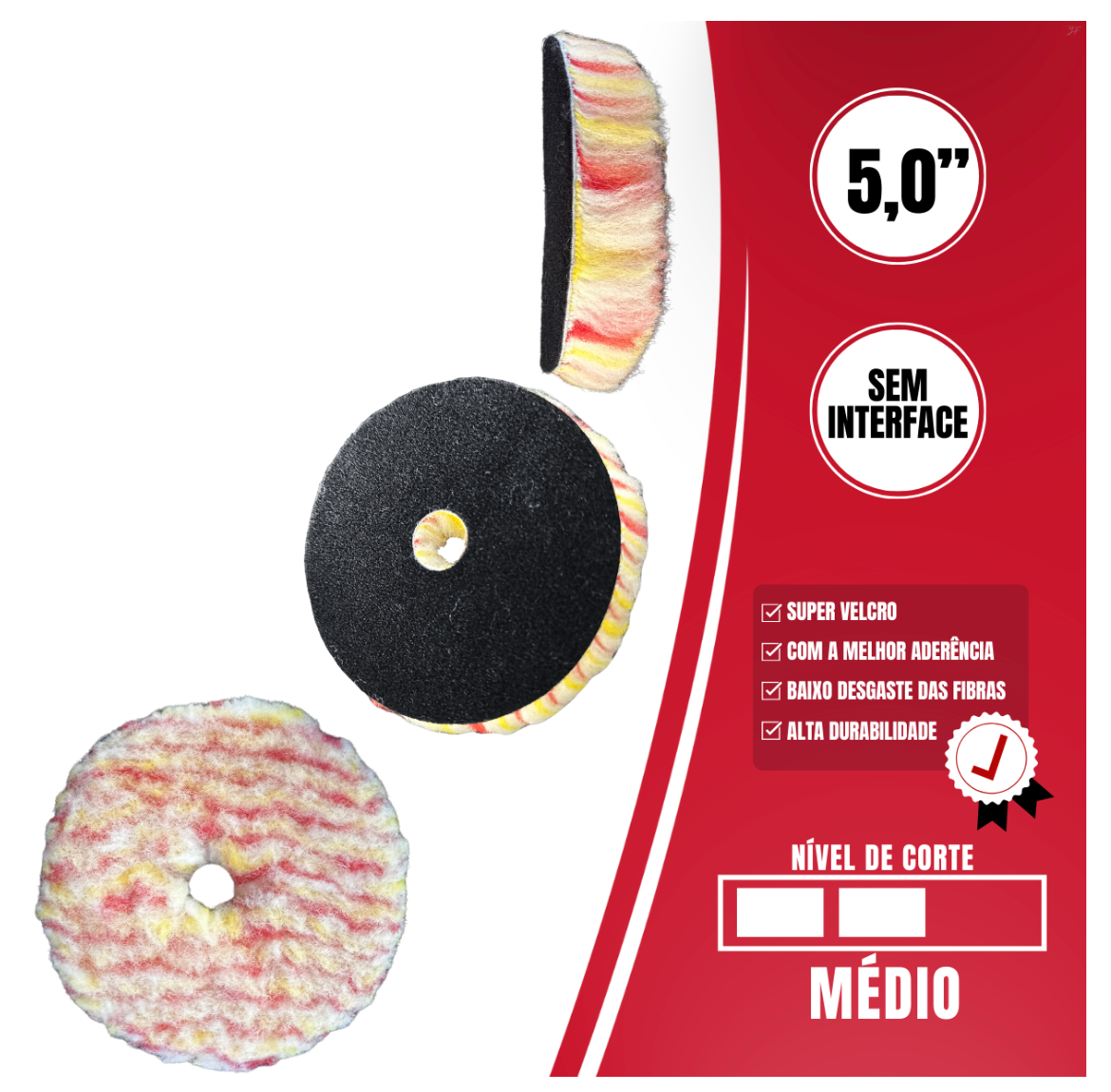 Boina Pirulito Lã SV Sem Interface – 5″ Corte Médio – LINCOLN