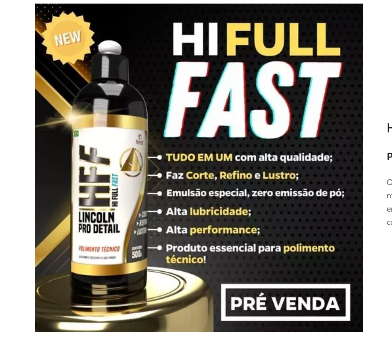 Hi Full Fast (HFF) – Polimento Técnico (500g) – LINCOLN