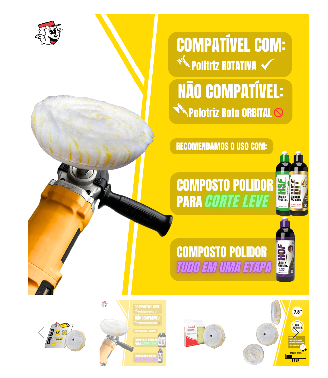 Boina Lã Ninja – Corte Leve – Pirulito 7,5” Lincoln