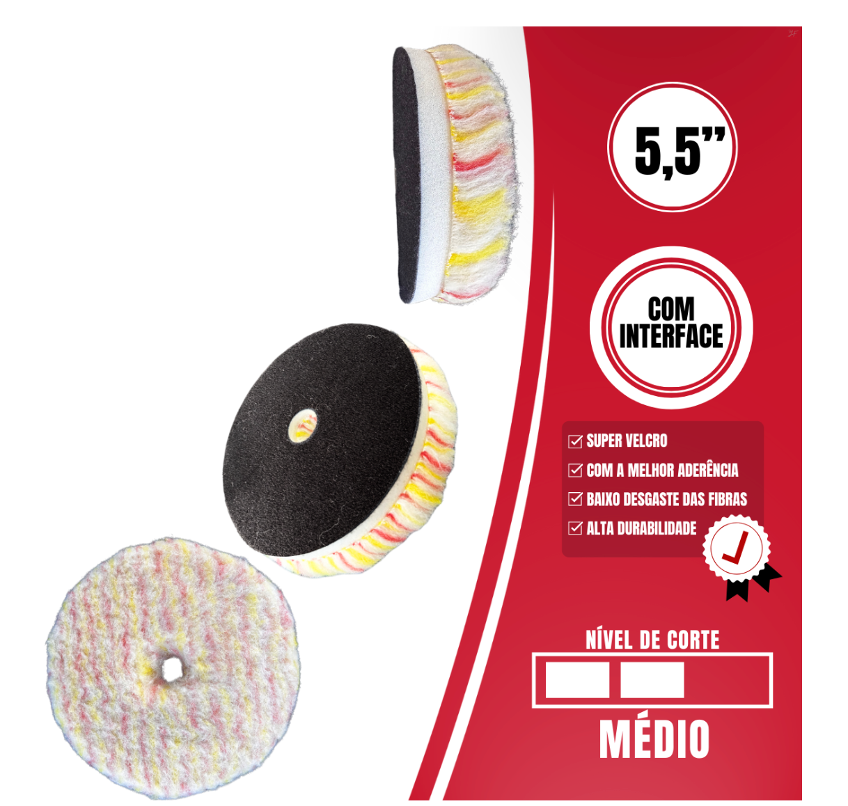 Boina Pirulito Lã SV com Interface – 5,5″ Corte Médio – LINCOLN