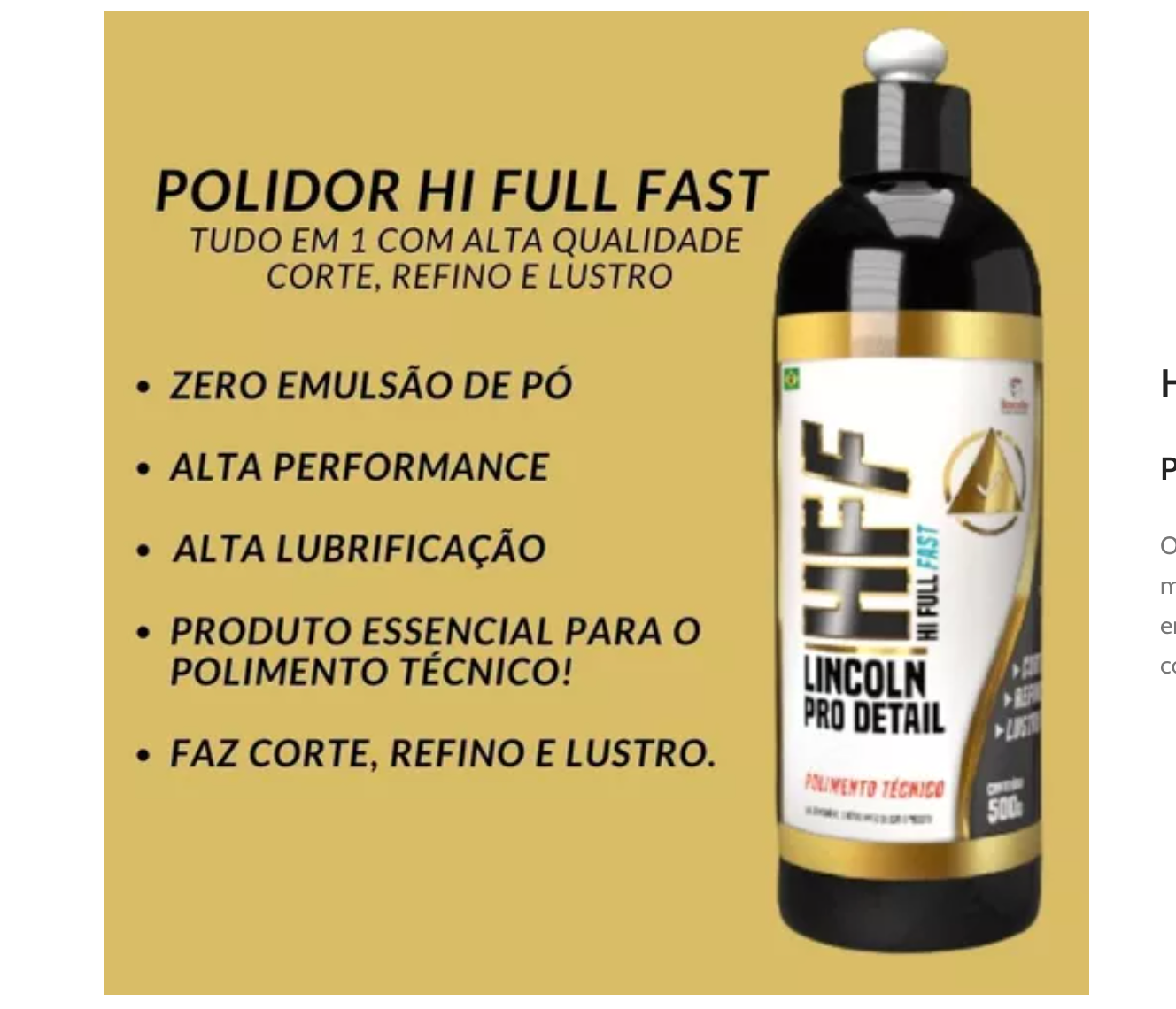 Hi Full Fast (HFF) – Polimento Técnico (500g) – LINCOLN